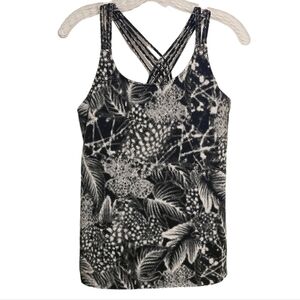 Calvin Klein Performance | Women's Black and White Sports Bra Tank Top (Size XL)